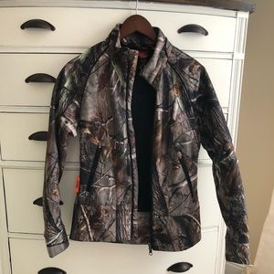 Fitted Camo Full-Zip Jacket